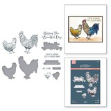 Spellbinders Justine's Farm Feathered Friends BetterPress Plate & Die Set (BP-234)