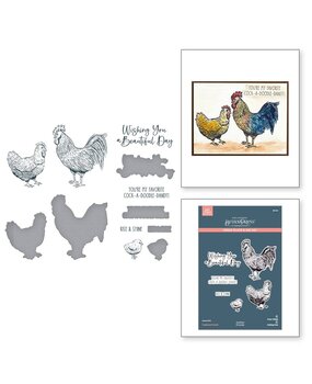 Spellbinders Justine's Farm Feathered Friends BetterPress Plate & Die Set (BP-234)