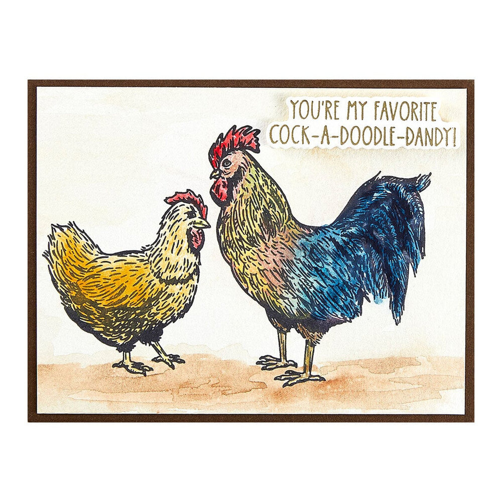 Spellbinders Justine's Farm Feathered Friends BetterPress Plate & Die Set (BP-234)