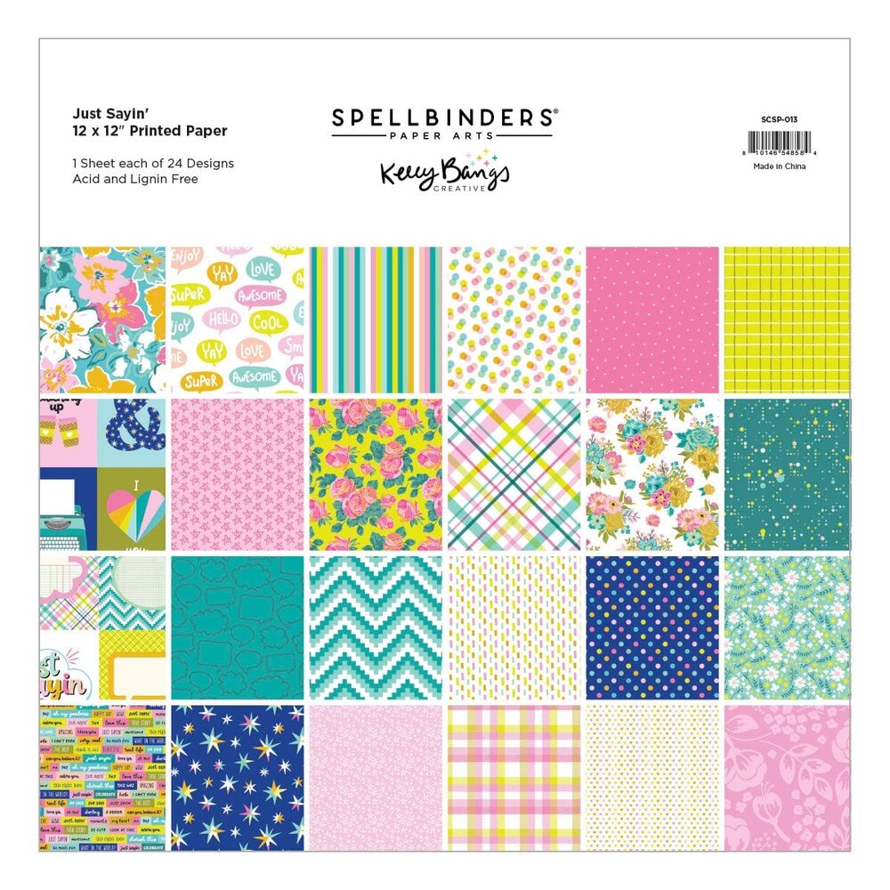 Spellbinders Just Sayin' 12x12 Inch Paper Pad (SCSP-013)