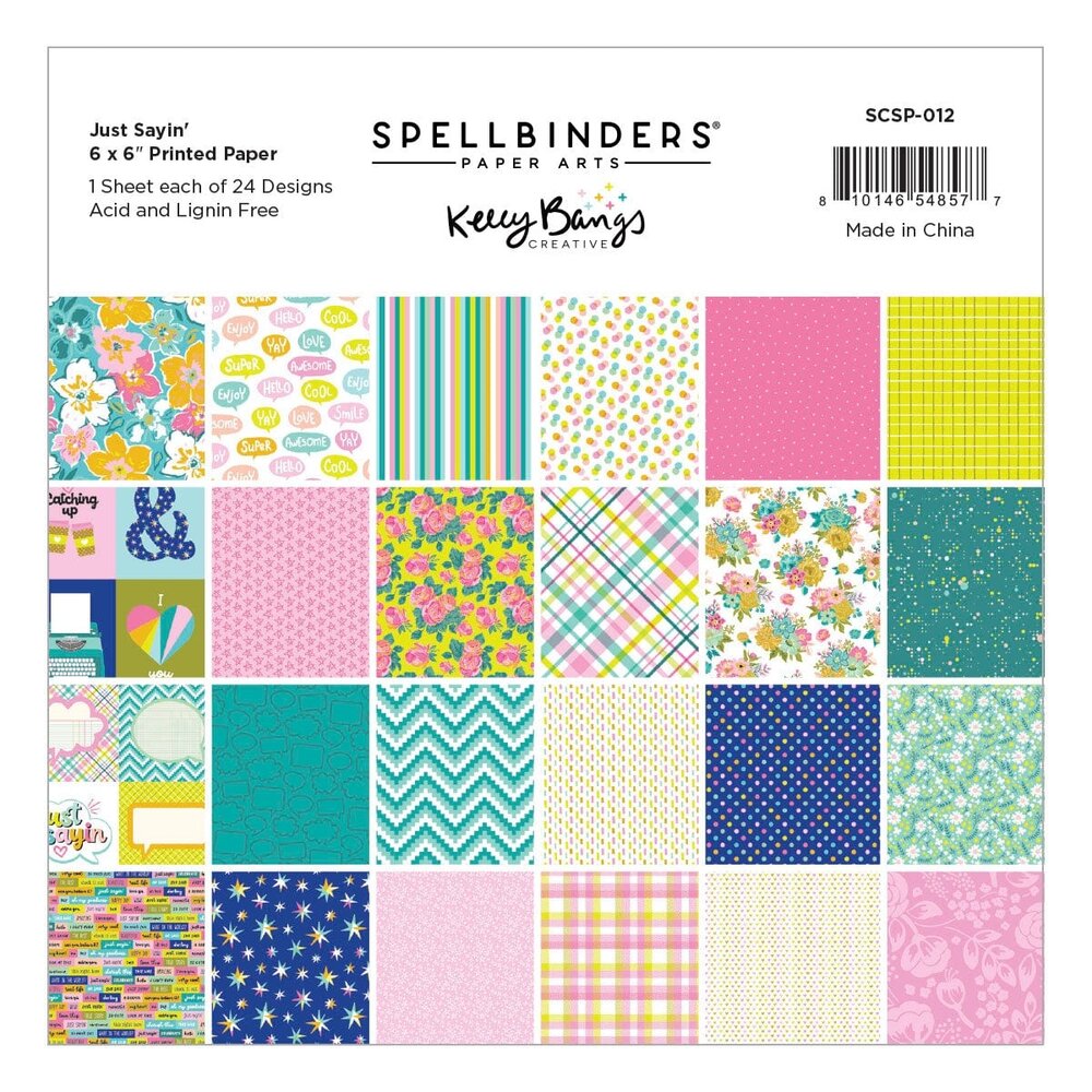 Spellbinders Just Sayin' 6x6 Inch Paper Pad (SCSP-012)