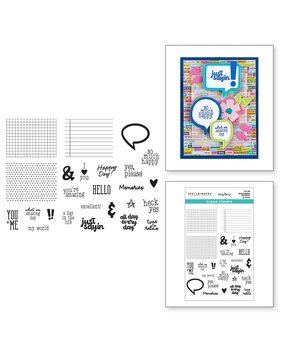 Spellbinders Just Sayin' Speech Bubbles Sentiments Clear Stamp (STP-250) Spellbinders Just Sayin' Speech Bubbles Sentiments Clear Stamp (STP-250)