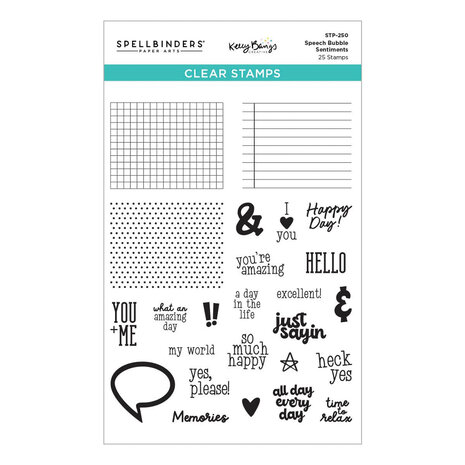 Spellbinders Just Sayin' Speech Bubbles Sentiments Clear Stamp (STP-250) Spellbinders Just Sayin' Speech Bubbles Sentiments Clear Stamp (STP-250)