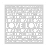 Hero Arts Love Notes Lots of Love Stencil (SA301)