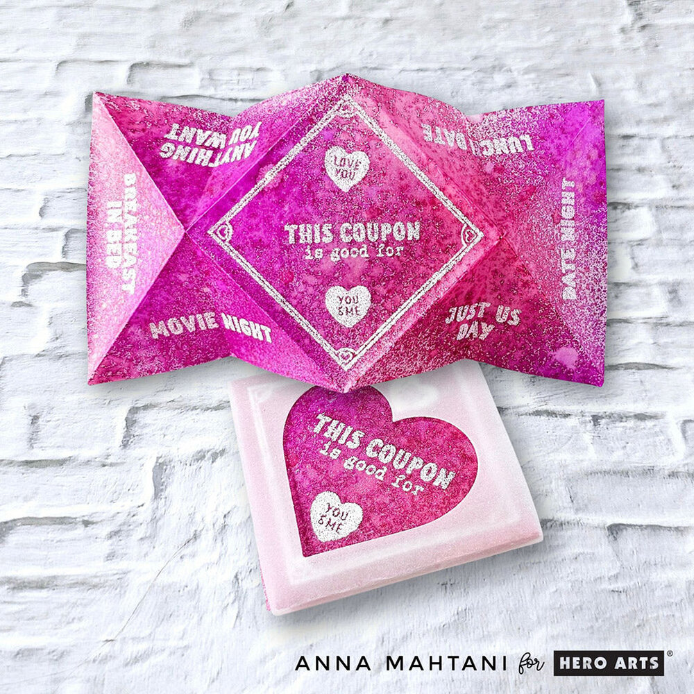 Hero Arts Love Notes Folded Love Note Fancy Dies (DF243) Hero Arts Love Notes Folded Love Note Fancy Dies (DF243)