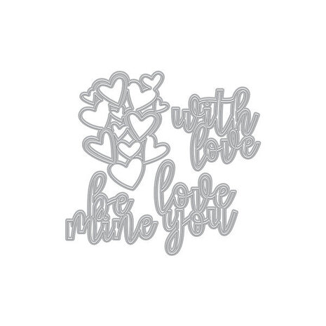 Hero Arts Love Notes Love & Hearts Fancy Dies (DF244) Hero Arts Love Notes Love & Hearts Fancy Dies (DF244)