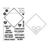Hero Arts Love Notes Messages Clear Stamps & Dies (SB418)