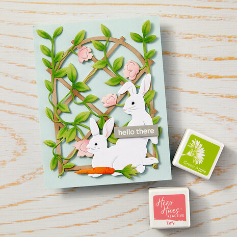 Hero Arts In The Garden Rabbit Pair Fancy Dies (DF239) Hero Arts In The Garden Rabbit Pair Fancy Dies (DF239)