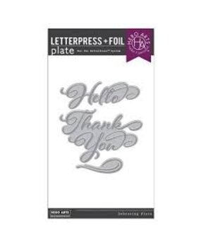 Hero Arts In The Garden Hello & Thank You BetterPress & Foil Plates (HP118) Hero Arts In The Garden Hello & Thank You BetterPress & Foil Plates (HP118)