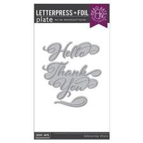 Hero Arts In The Garden Hello & Thank You BetterPress & Foil Plates (HP118) Hero Arts In The Garden Hello & Thank You BetterPress & Foil Plates (HP118)