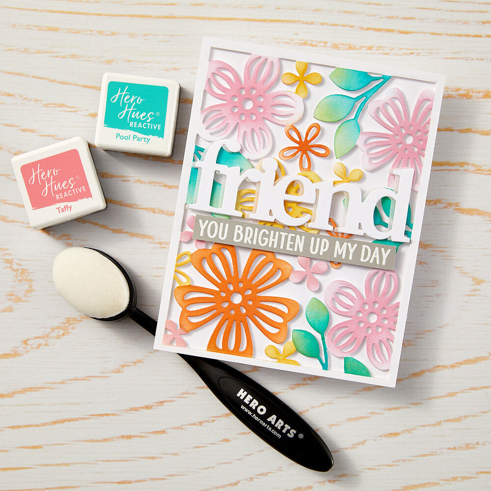 Hero Arts Friendship Blooms Floral Pattern Fancy Dies (DF227) Hero Arts Friendship Blooms Floral Pattern Fancy Dies (DF227)