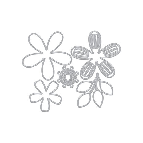 Hero Arts Friendship Blooms Large Flower Layering Fancy Dies (DF233) Hero Arts Friendship Blooms Large Flower Layering Fancy Dies (DF233)