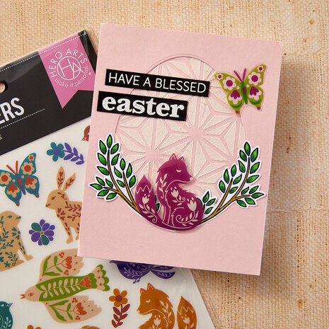 Hero Arts Charming Easter Asana Pattern Stencil (SA297)