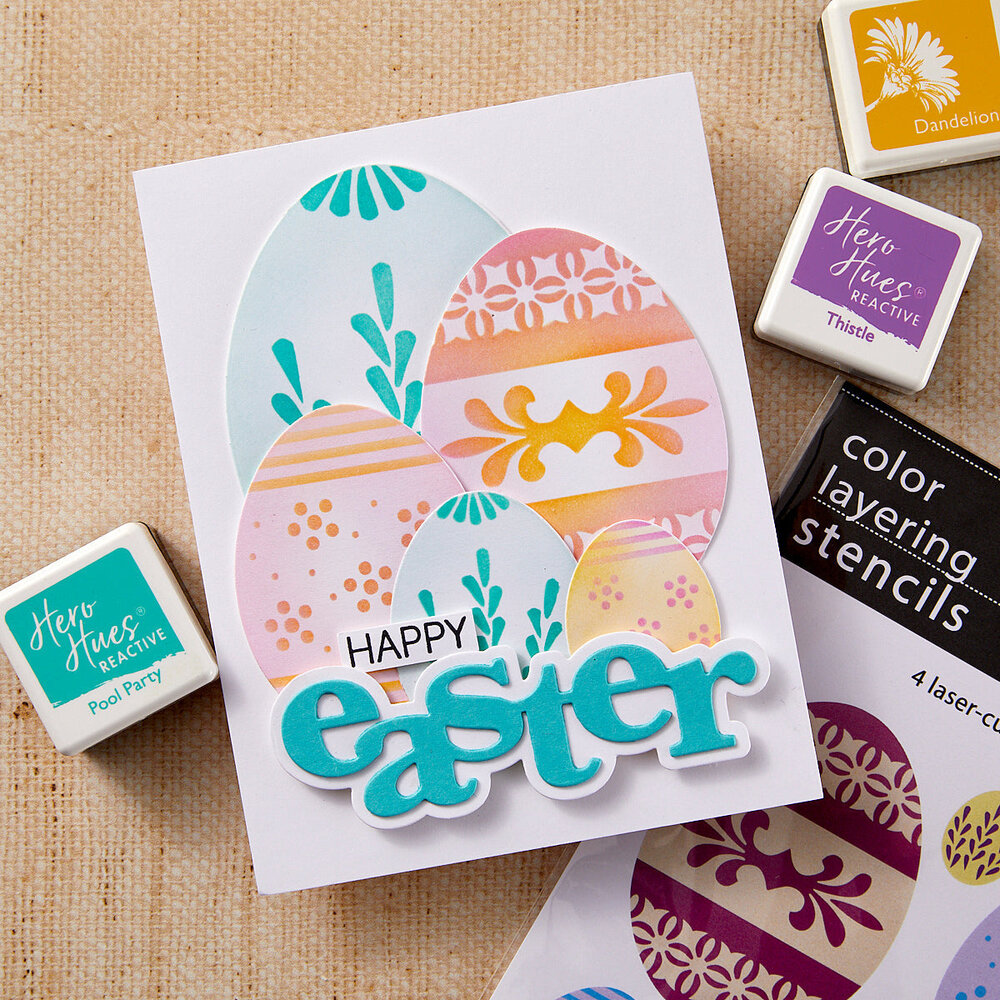 Hero Arts Charming Easter Happy Easter Clear Stamp & Dies (DC312) Hero Arts Charming Easter Happy Easter Clear Stamp & Dies (DC312)