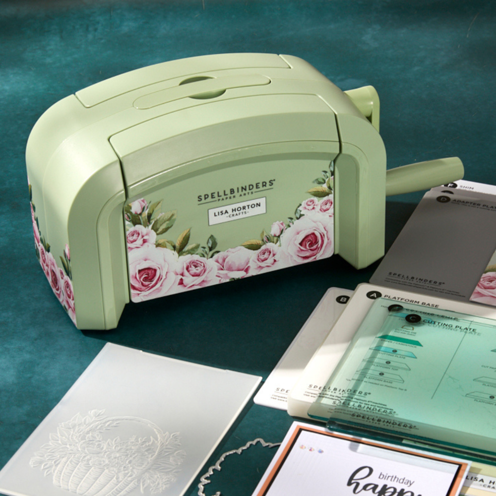Spellbinders SPECIAL EDITION Lisa Horton Crafts Sage Green Platinum SIX Die Cutting & Embossing Machine (PE-119)