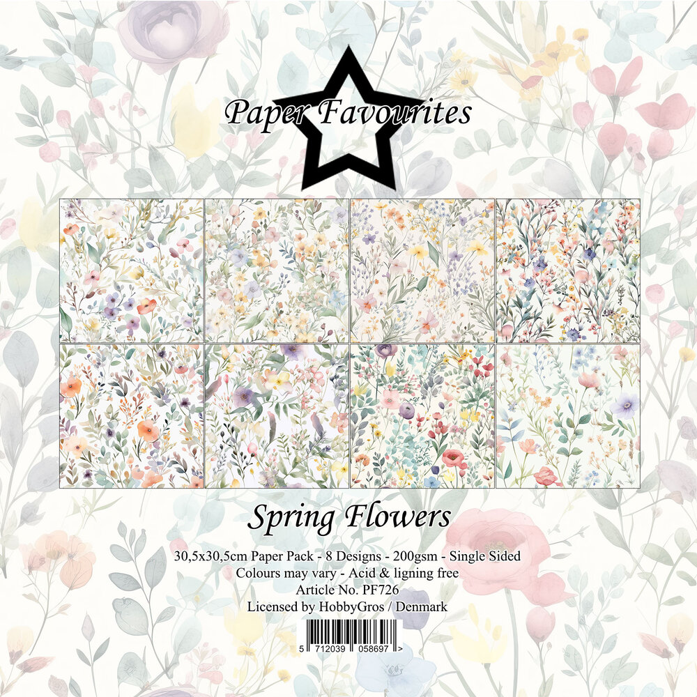 Paper Favourites Spring Flowers 12x12 Inch Paper Pack (PF726)