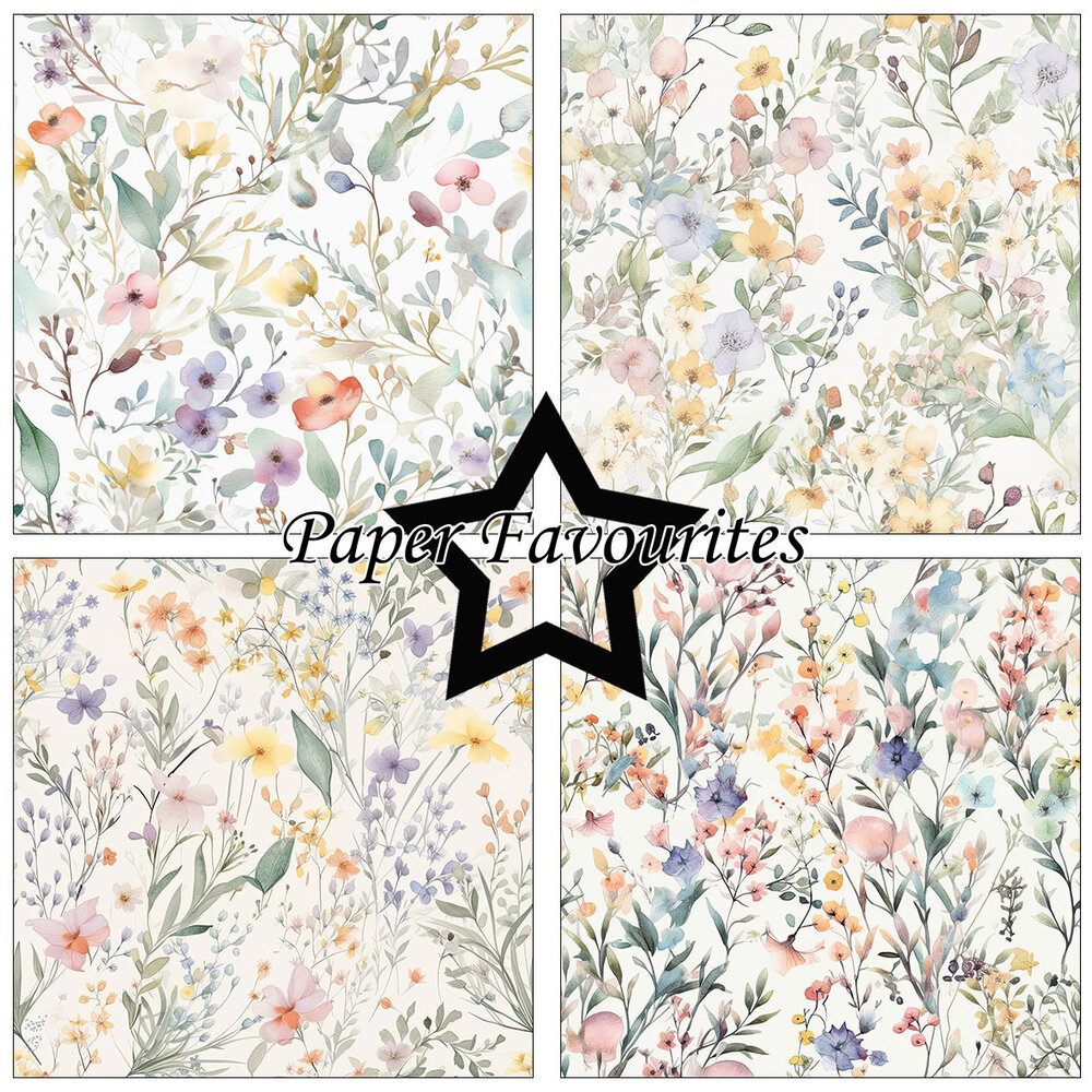 Paper Favourites Spring Flowers 12x12 Inch Paper Pack (PF726)
