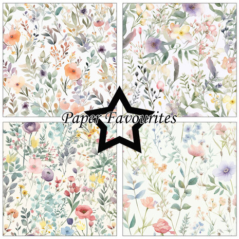 Paper Favourites Spring Flowers 12x12 Inch Paper Pack (PF726)