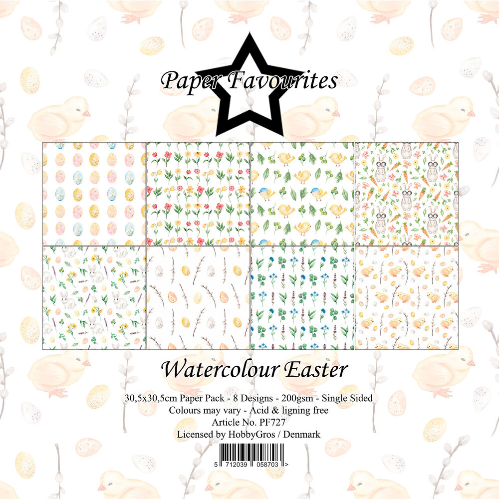 Paper Favourites Watercolour Easter 12x12 Inch Paper Pack (PF727) Paper Favourites Watercolour Easter 12x12 Inch Paper Pack (PF727)