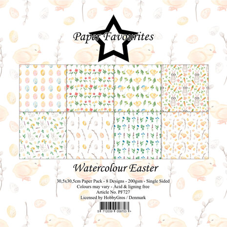 Paper Favourites Watercolour Easter 12x12 Inch Paper Pack (PF727) Paper Favourites Watercolour Easter 12x12 Inch Paper Pack (PF727)