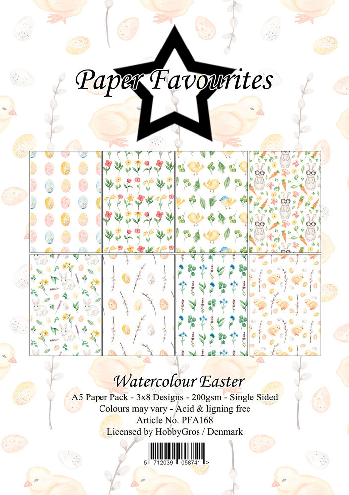 Paper Favourites Watercolour Easter A5 Paper Pack (PFA168)