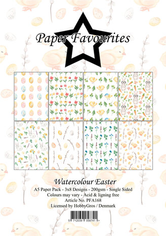 Paper Favourites Watercolour Easter A5 Paper Pack (PFA168)