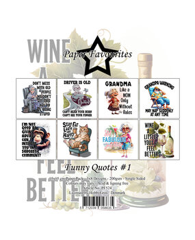 Paper Favourites Funny Quotes #1 6x6 Inch Paper Pack (PF524) Paper Favourites Funny Quotes #1 6x6 Inch Paper Pack (PF524)
