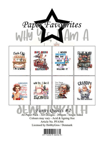 Paper Favourites Funny Quotes #2 A6 Paper Pack (PFA566) Paper Favourites Funny Quotes #2 A6 Paper Pack (PFA566)