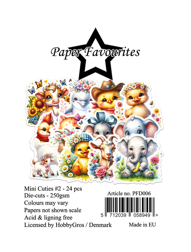 Paper Favourites Die-Cuts Mini Cuties #2 (PFD006) Paper Favourites Die-Cuts Mini Cuties #2 (PFD006)