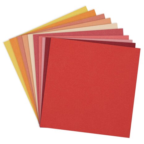 Spellbinders ColorWheel Cardstock 12x12 Inch Warm Assortment (CSA-009)