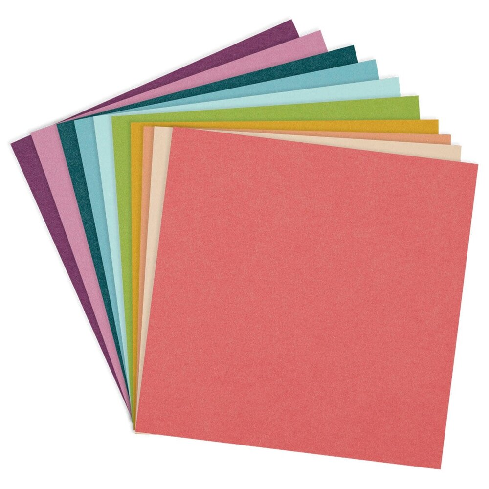 Spellbinders ColorWheel Cardstock 12x12 Inch Rainbow Hues Assortment (CSA-011)
