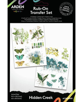 Arden Creative Studio Hidden Creek 6x8 Inch Rub-On Transfer Set (ACSRO0001) Arden Creative Studio Hidden Creek 6x8 Inch Rub-On Transfer Set (ACSRO0001)