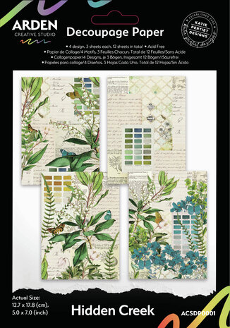 Arden Creative Studio Hidden Creek Decoupage Paper (ACSDP0001) Arden Creative Studio Hidden Creek Decoupage Paper (ACSDP0001)