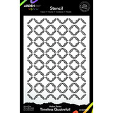 Arden Creative Studio Hidden Creek Timeless Quatrefoil 6x8 Inch Stencil (ACSST0001)