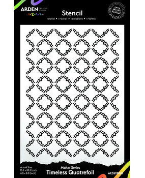 Arden Creative Studio Hidden Creek Timeless Quatrefoil 6x8 Inch Stencil (ACSST0001) Arden Creative Studio Hidden Creek Timeless Quatrefoil 6x8 Inch Stencil (ACSST0001)