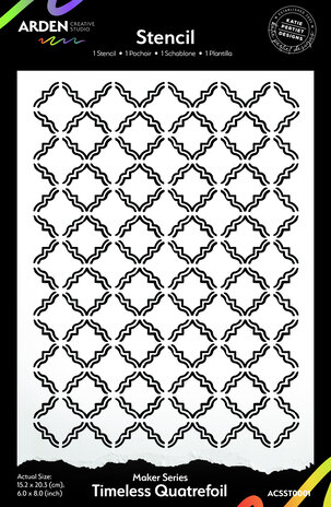 Arden Creative Studio Hidden Creek Timeless Quatrefoil 6x8 Inch Stencil (ACSST0001) Arden Creative Studio Hidden Creek Timeless Quatrefoil 6x8 Inch Stencil (ACSST0001)