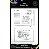 Arden Creative Studio Hidden Creek Letter Box Remnants 4x6 Inch Clear Stamp Set (ACSCS0003)