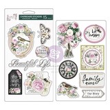Prima Marketing Inc Serene Petals Chipboard Stickers Garden Whisper (671235)