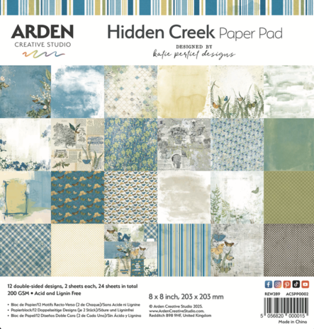 Arden Creative Studio Hidden Creek 12x12 Inch Paper Pad (ACSPP0001)