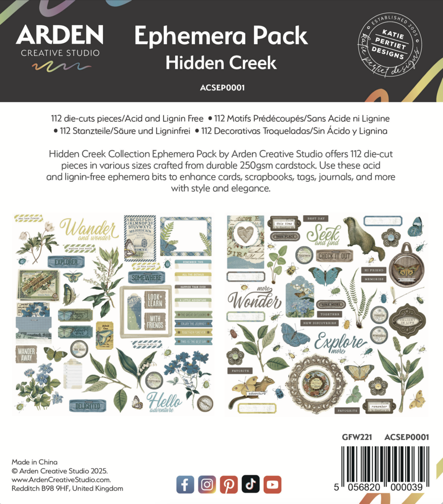 Arden Creative Studio Hidden Creek Ephemera Pack (ACSEP0001) Arden Creative Studio Hidden Creek Ephemera Pack (ACSEP0001)