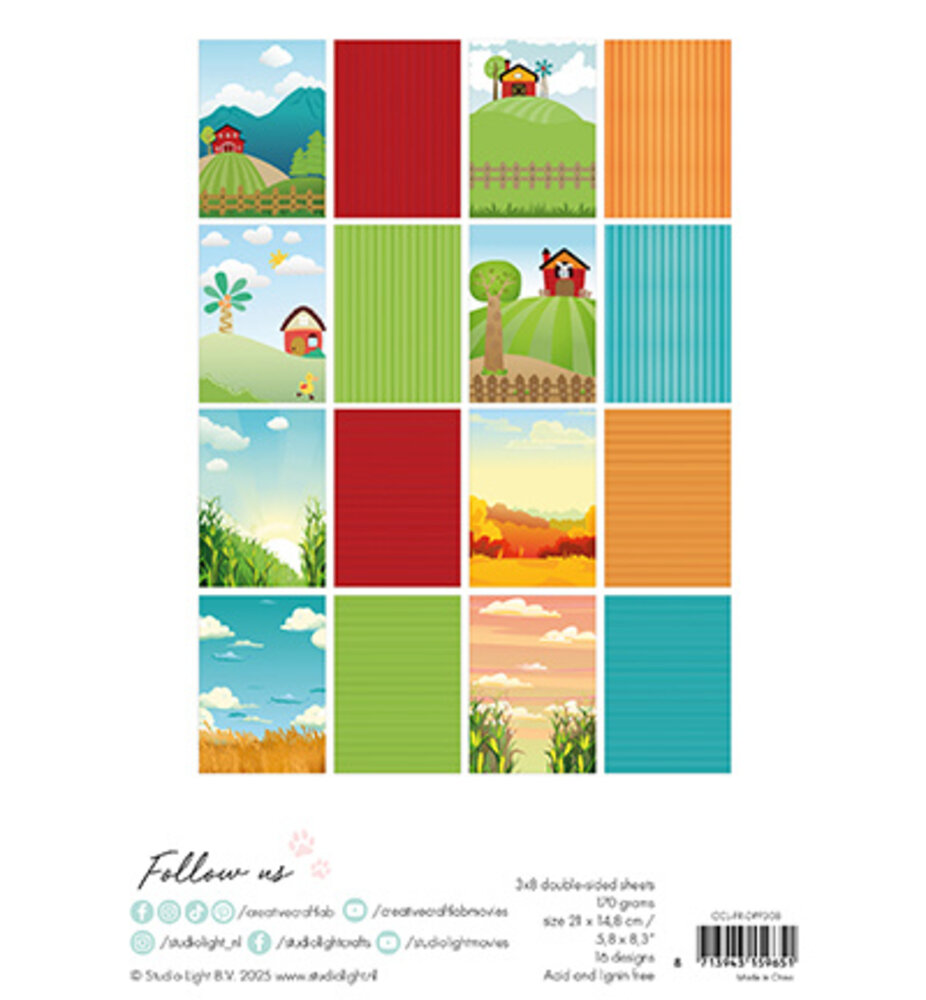 Creative Craftlab Friendz On the Farm A5 Paper Pad (CCL-FR-DPP308)