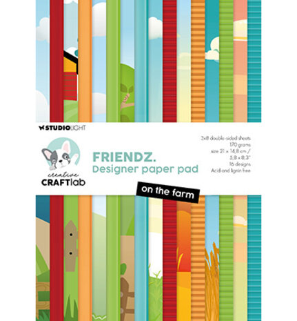 Creative Craftlab Friendz On the Farm A5 Paper Pad (CCL-FR-DPP308)