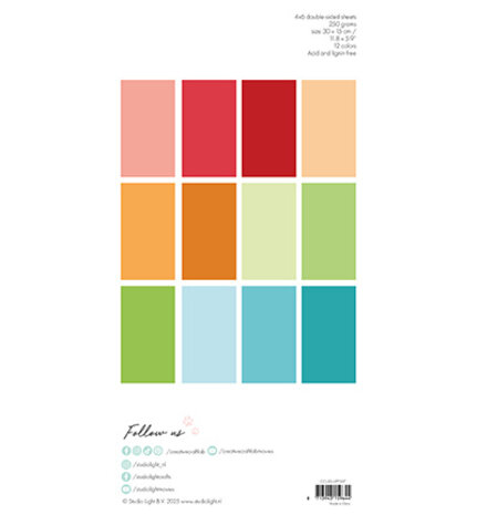 Creative Craftlab Essentials Rainbow Slimline Unicolor Paper Pad (CCL-ES-UPP307)