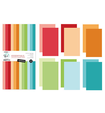 Creative Craftlab Essentials Rainbow Slimline Unicolor Paper Pad (CCL-ES-UPP307)