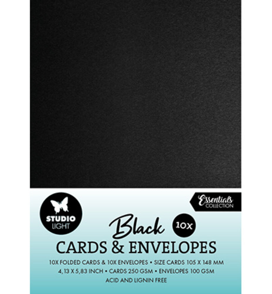 Studio Light Consumables A6 Cards & Envelopes Black (SL-CO-CE03)