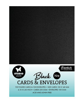 Studio Light Consumables A6 Cards & Envelopes Black (SL-CO-CE03)