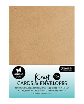 Studio Light Consumables A6 Cards & Envelopes Kraft (SL-CO-CE04) Studio Light Consumables A6 Cards & Envelopes Kraft (SL-CO-CE04)