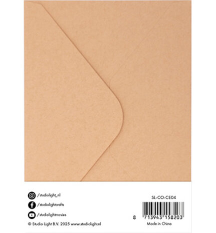 Studio Light Consumables A6 Cards & Envelopes Kraft (SL-CO-CE04) Studio Light Consumables A6 Cards & Envelopes Kraft (SL-CO-CE04)