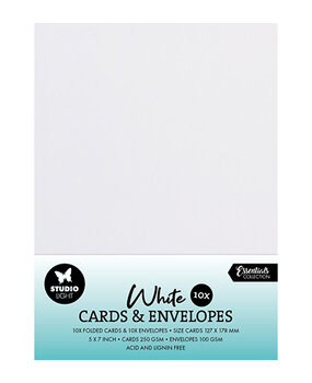 Studio Light Consumables 5x7 Inch Cards & Envelopes White (SL-CO-CE05) Studio Light Consumables 5x7 Inch Cards & Envelopes White (SL-CO-CE05)