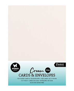 Studio Light Consumables 5x7 Inch Cards & Envelopes Creme (SL-CO-CE06) Studio Light Consumables 5x7 Inch Cards & Envelopes Creme (SL-CO-CE06)